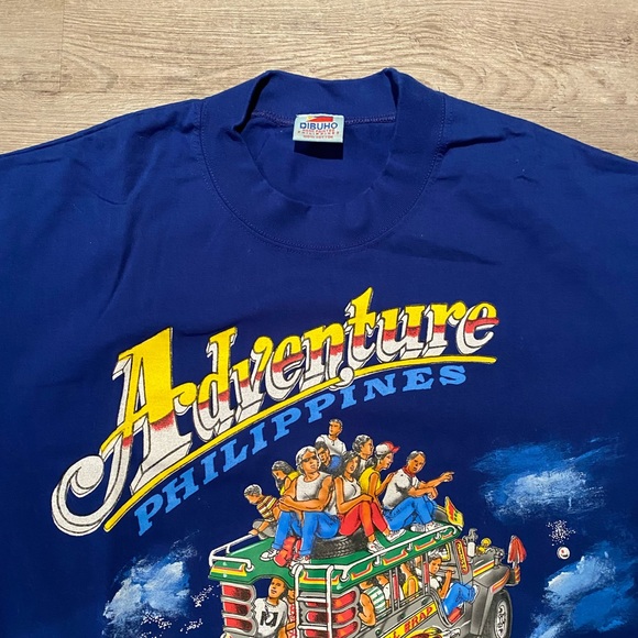 Dibuho Adventure Philippines Jeepney Hand Painted T-Shirt Men’s Size Large NWOT - Picture 5 of 5